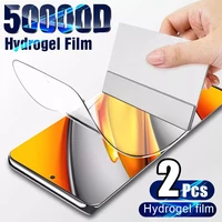 2pcs full cover screen protector for xiaomi poco f3 x3 x4 m4 m3 f2 pro hydrogel film for poco f4 f3 x3 gt x3 nfc film not glass