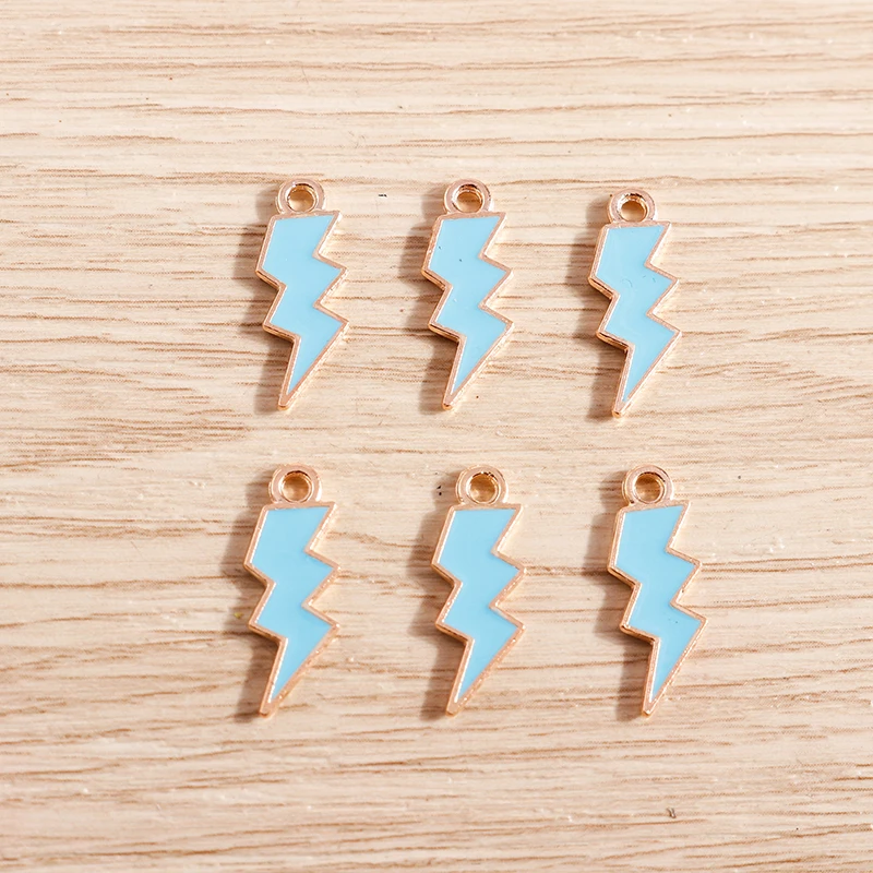 10 шт. 19x7 мм милые яркие цвета эмалированные Подвески с молнией для изготовления