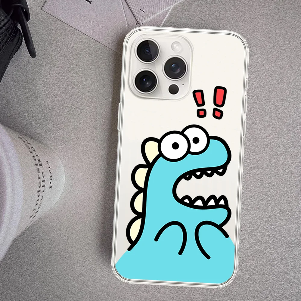 Креативный мультяшный удивленный маленький динозавр милый для Samsung Galaxy S23 S22 S21 S20