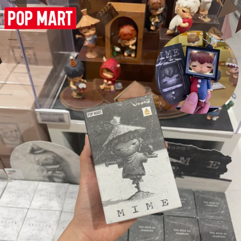 Фото Горячая новинка: Фигурка POP MART Hirono The Mime Series, аниме-мультяшная коллекционная фигурка, игрушка-сюрприз в закрытой коробке, загадочная коробка, подарок на день рождения для мальчиков №1
