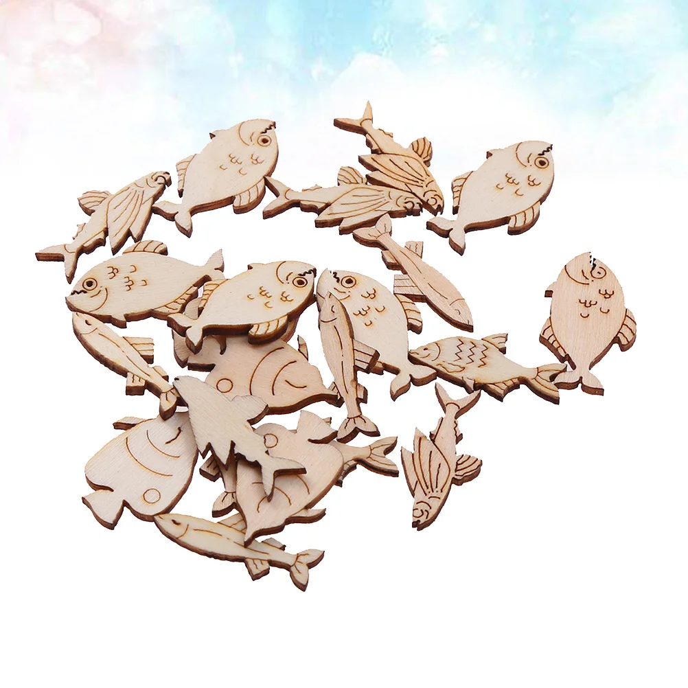 

Fish Wooden Cutouts Wood Slices Pieces Ornaments Diy Unfinished Crafts Accessories Shapes Animal Craft Shape Embellishments Sea