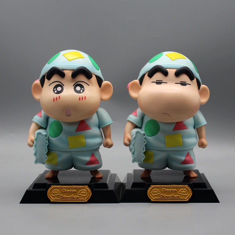 

20cm Crayon Shin-Chan Gk Q Version Nohara Shinnosuke Pajamas Birthday Gift Funny Shape VC Series Figure Model Desktop Decoration