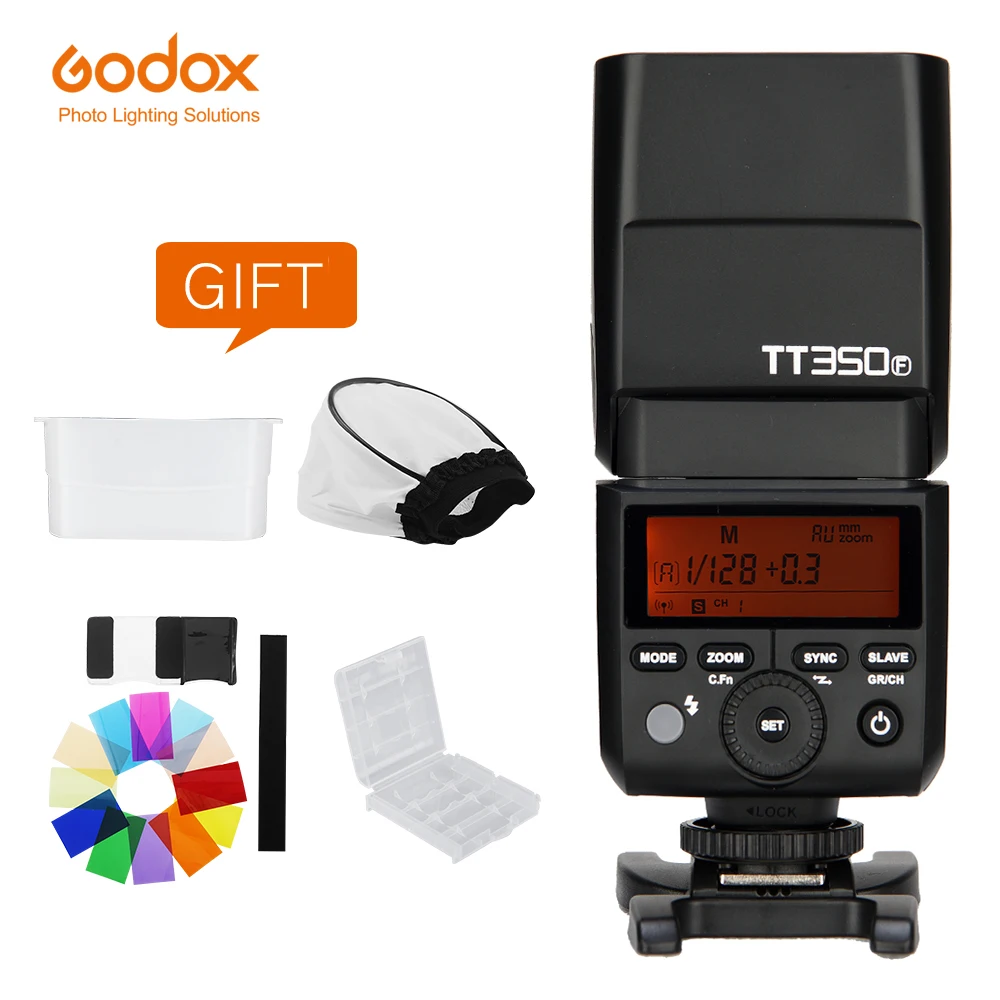 

В наличии Godox TT350F 2,4G HSS 1/8000s TTL GN36 Беспроводная вспышка Speedlite для Fuji