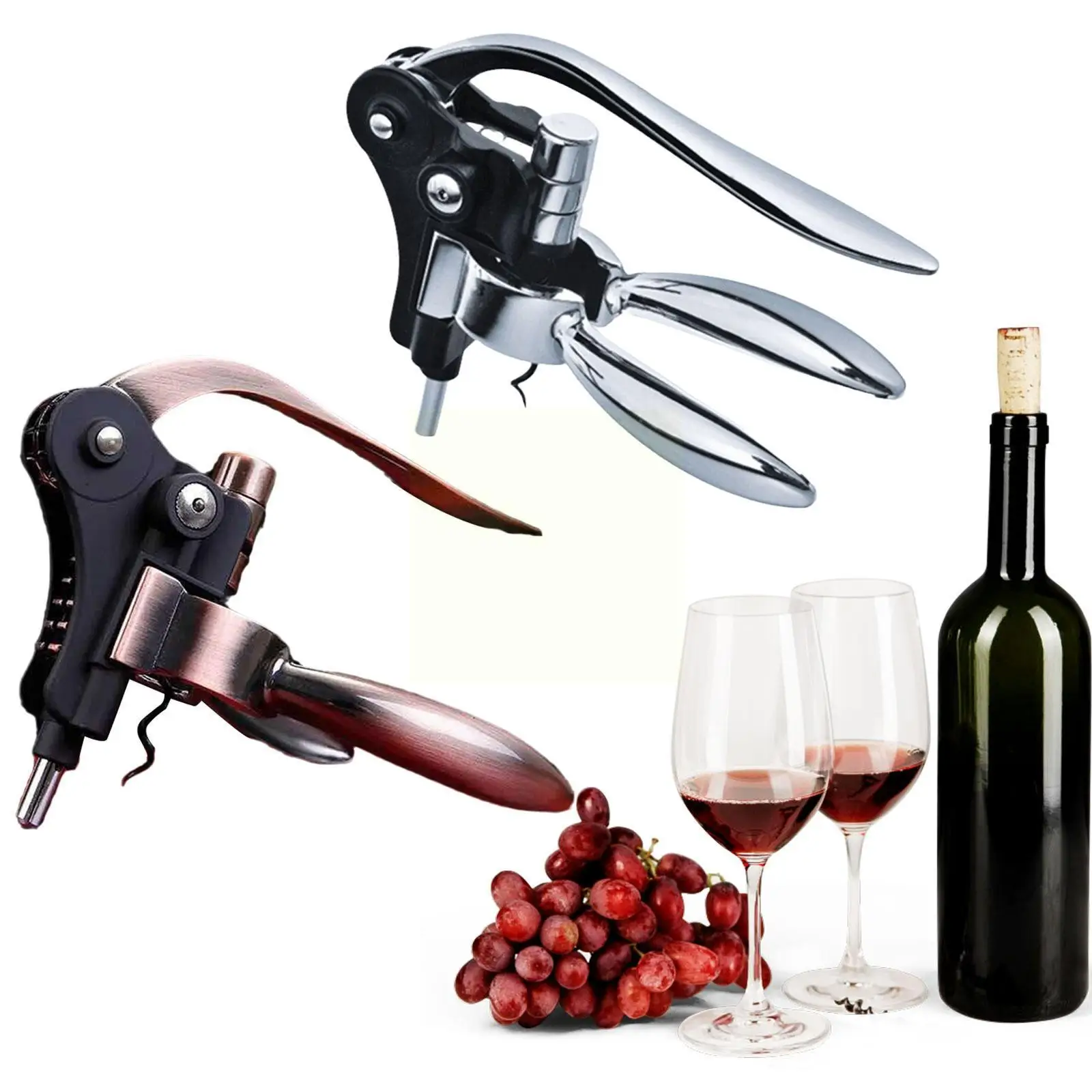 Rabbit Shape Professional Lever Red Wine Bottle Opener Simple Wine Manual Corkscrew Pump Bar Accessories Air Kitchen C0J8