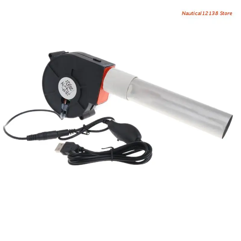 

Electric BBQ Fan Air Turbo Blower USB 5V Camping Cooking Campfires Stove Bellows