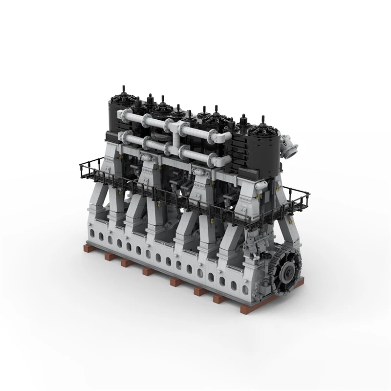 MOC- 157380 Большой корабельный двигатель возвратно-поступательный паровой с тройным