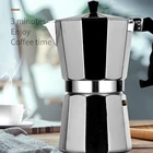 Алюминиевая кофеварка для мокко, кофеварка для эспрессо, Кофеварка, кофейник для мокко, 1 чашка3 чашки6 чашек9 чашек12 чашек, кофеварка для варочной панели