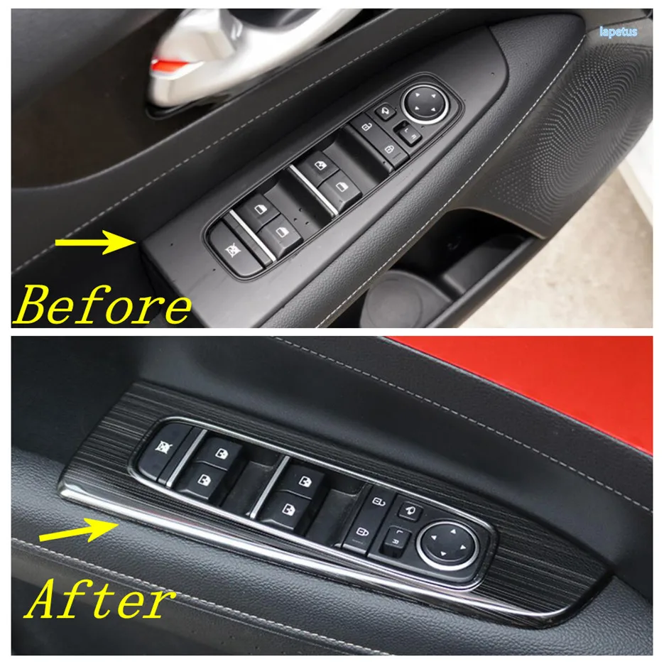 Дверной подлокотник из углеродного волокна кнопка подъема окна декоративная