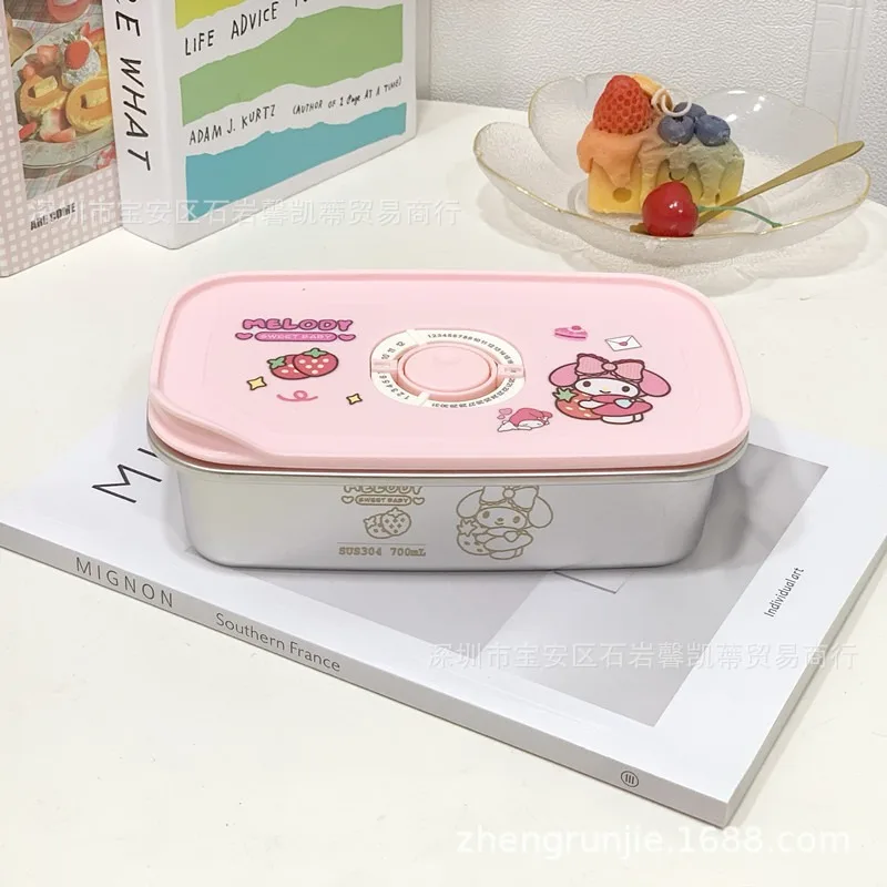 Sanrio Kuromi Bento Box Студенческие изолированные пакеты для обеда Пикник Кемпинг