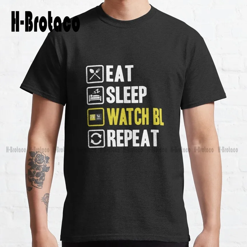 

Классическая футболка с надписью Eat Sleep Watch Bl, поцелуй меня снова, высококачественные милые элегантные милые Мультяшные милые хлопковые футб...
