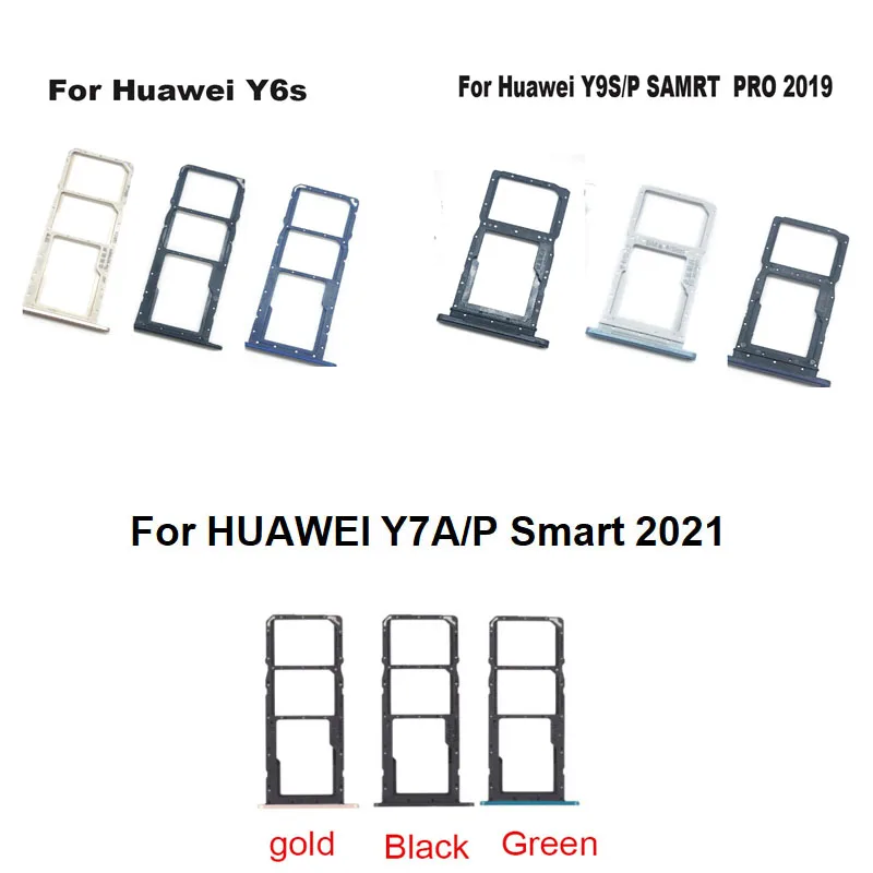 Новинка для Huawei P Smart 2021 Y7A Y9S Y6S держатель слота Sim-карты гнездо адаптер соединитель
