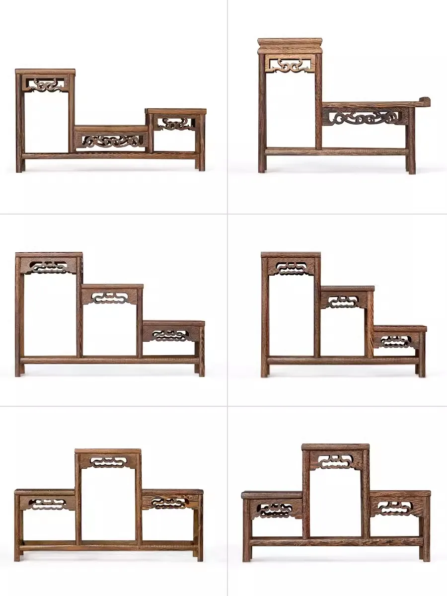 

Multifunctional Wooden Display Stand For Crafts Incense Burner Figure Statue Pedestal Flower Pot Shelves Bonsai Table Home Decor
