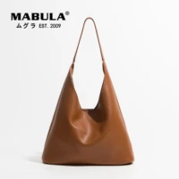 mabula vintage women leather hobo shoulder bag with clutch phone purse brown hasp closure large tote handbag for work 2 pcs set