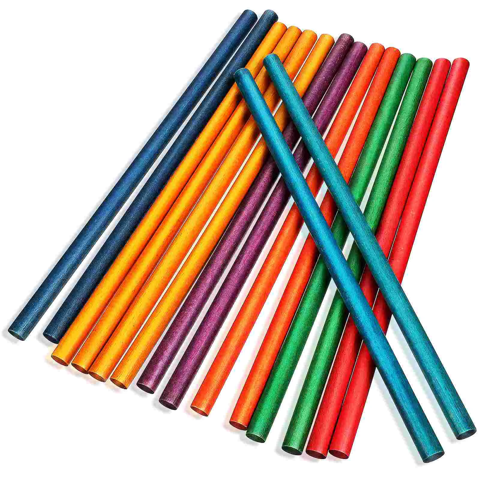 

16 Pcs Kids Musical Toys Wood Rhythm Sticks Hand Drums Kids Wooden Sticks Kids Playsets Music Toys Bulk Round Stick