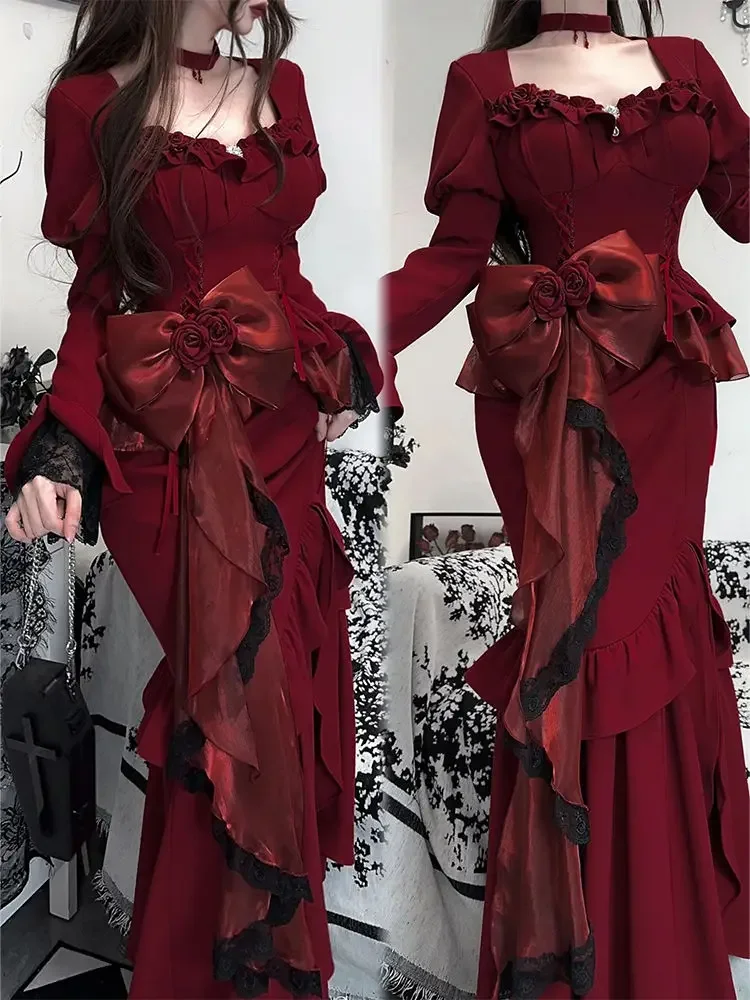 Вельветовое платье APRIL MODA в стиле Хепберн