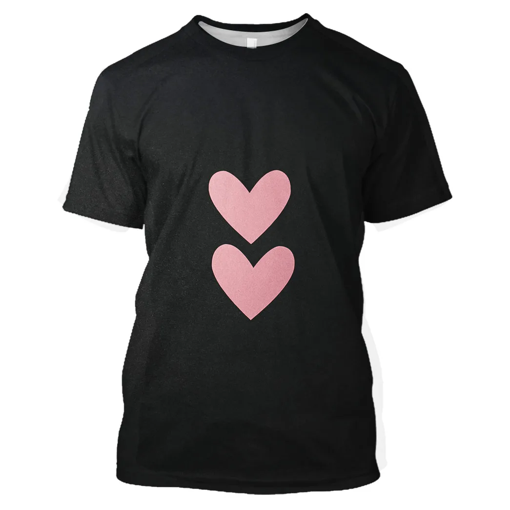 

Футболка мужская оверсайз с круглым вырезом, удобная Тонкая Повседневная дышащая рубашка с короткими рукавами, с 3D-принтом в виде РОЗОВОГО ...