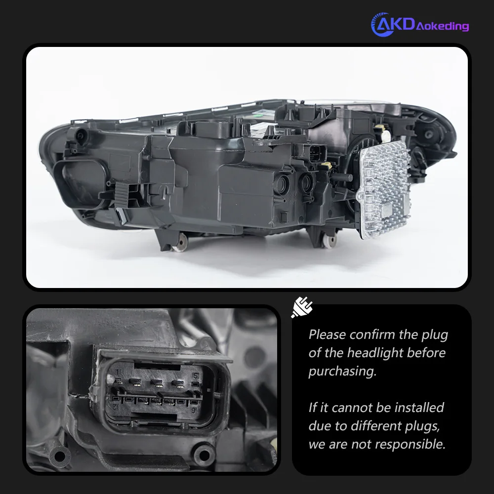 Фара AKD для BMW X1 F48 Светодиодная фара 2016-2019 DRL Указатель поворота Дальнего света