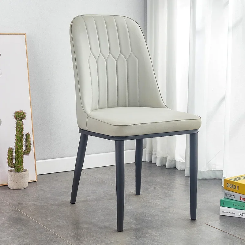 Минималистичный металлический ресепшн обеденный стул в скандинавском стиле