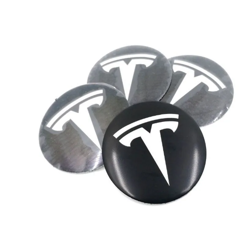 

4pcs 56mm Tesla Model 3 X S car Wheel Center Cover Hub Cap Resin Badge Emblem sticker car Styling accessories