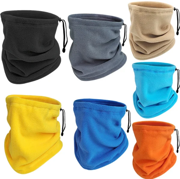 

100 шт. зимний шарф Унисекс Мужская Женская Мужская кепка в маске теплый флисовый шарф-снуд шарф Манишка маска для лица