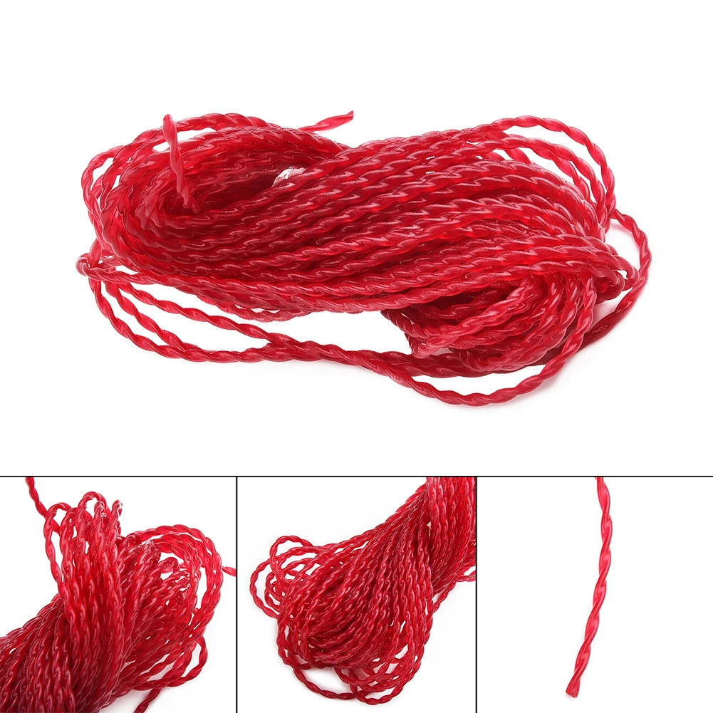

Wire String Grass Strimmer Garden Trimmer Line Commercial Spool Cutter Red Nylon 15m*3mm Rope Roll Cord Hot Sale