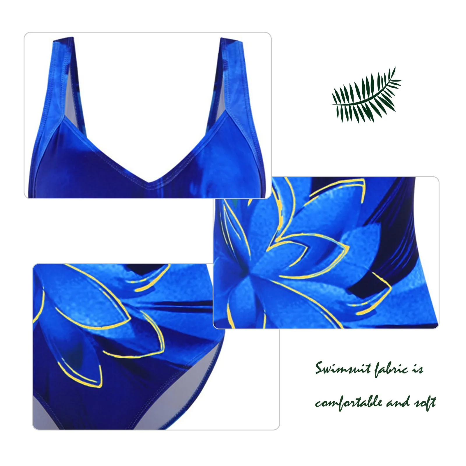 Женский слитный купальник с цветочным принтом облегающее пляжное бикини на