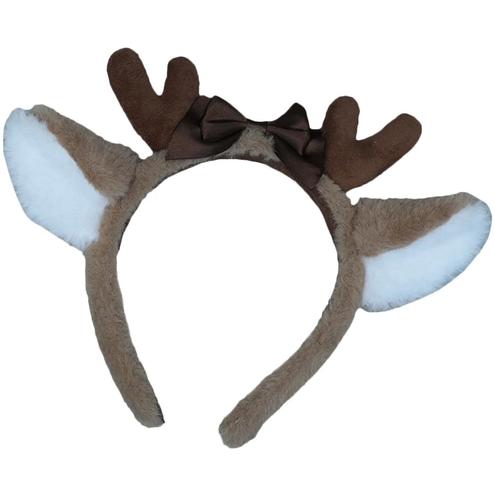 

Bobo Deer Ear Headband Turban Lovely Reusable Decorate Portable Hairband Cosplay Supplies Decorative Plush Fabric Adorable
