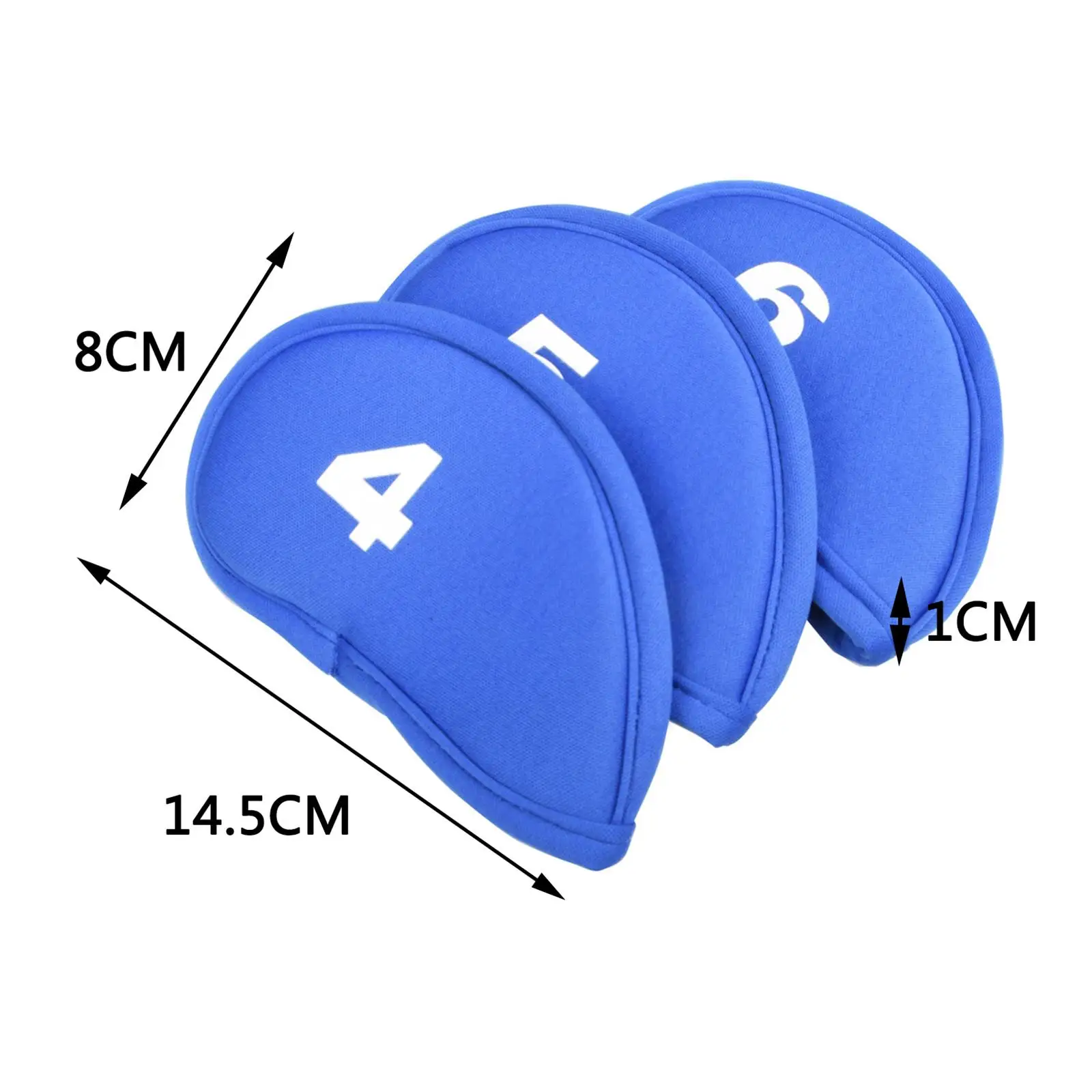 10Pieces Golf Covers Thicken Club Kopfbedeckung 3 7 8 9 A Sw Pw