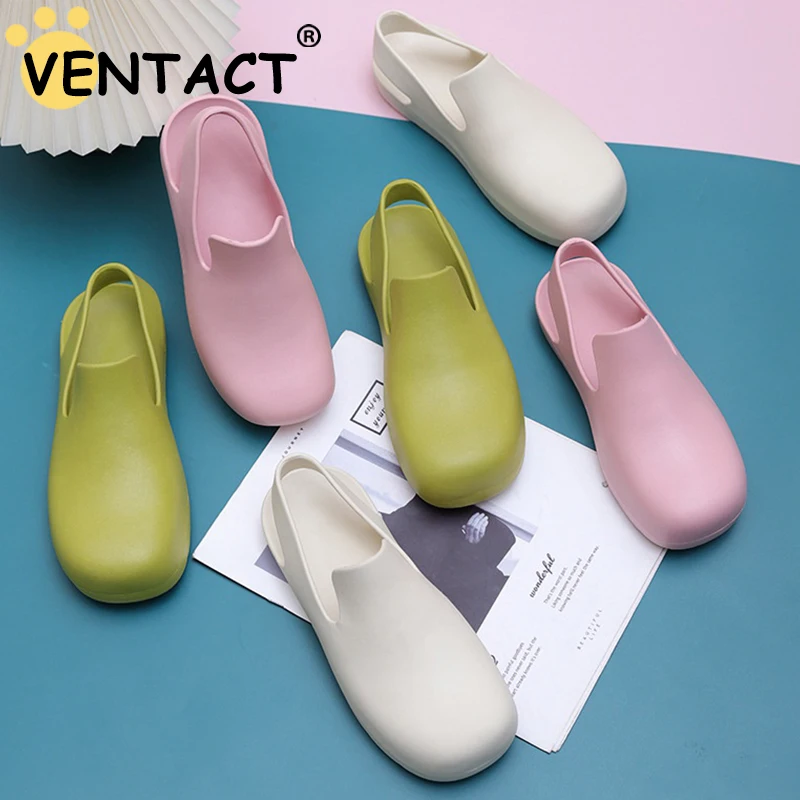 

Сандалии VENTACT женские нескользящие, простая обувь для дождя, плоская подошва, уличные тапочки карамельных цветов, лето 2022