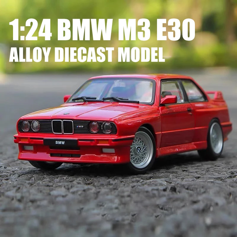 1:24 BMW M3 E30 1988 модель суперкара из сплава гоночный автомобиль игрушка литье под