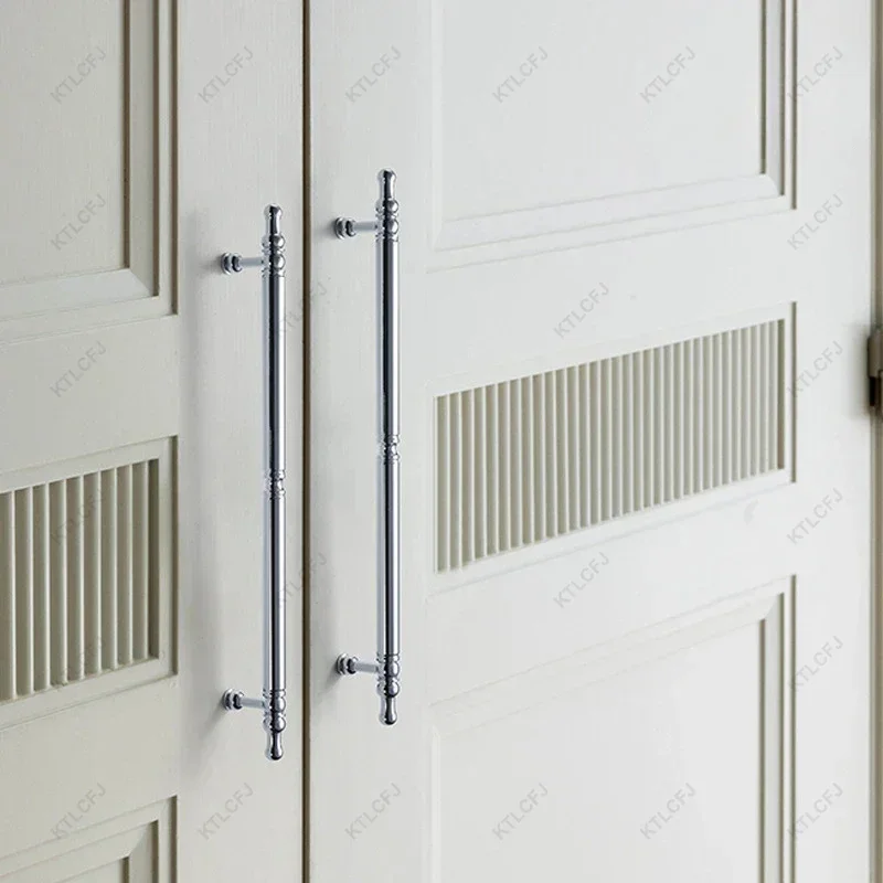 Роскошная французская ручка для гардероба хромированная шарообразная двери