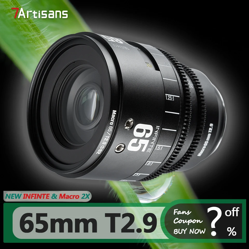 Фото 7artisans INFINTE 65mm T2.9 Макрообъектив 2X для полнокадровых камер, для гуманитарной фотографии, с креплением Sony E, Nikon Z, Canon RF №1
