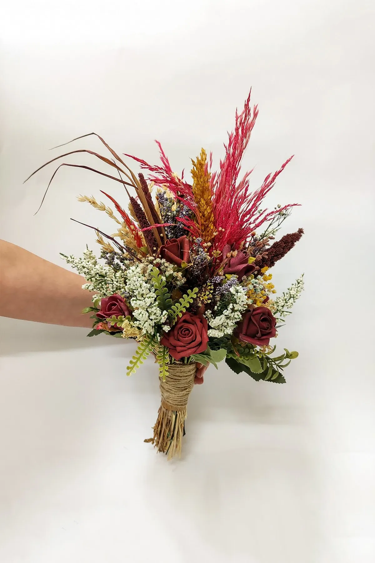 

Bridal Accessories Dry Flower Artificial Bridal Bouquet Bride Flower And Groom boutononnwedding For Bride And Bride And Groom