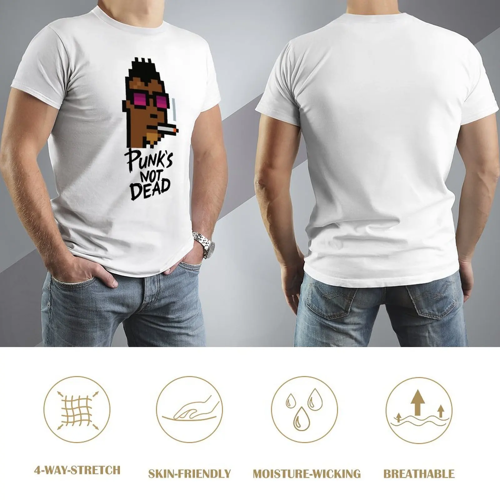 Smokey криптопукс NFT S для продажи футболка с круглым вырезом