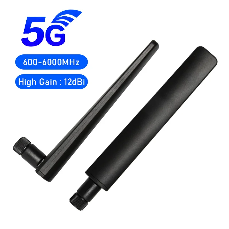 

1pcs 3G 4G 5G Antenna High Gain 12dBi 600-6000MHz SMA Male for Wireless Network Card Wifi Router Signal Booster