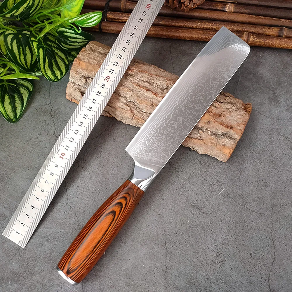 7-дюймовый нож Dmascus из высокоуглеродистой стали для измельчения мяса овощей