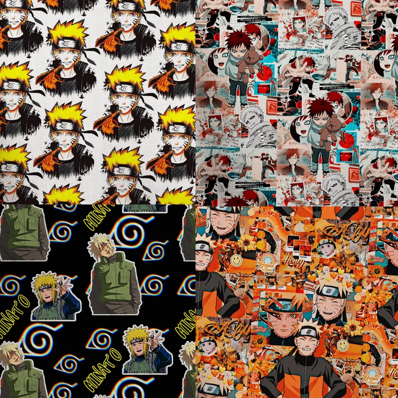 45*145cm cartoon print polyester cotton Naruto fabric Sewing Dress Cloth Making F1726