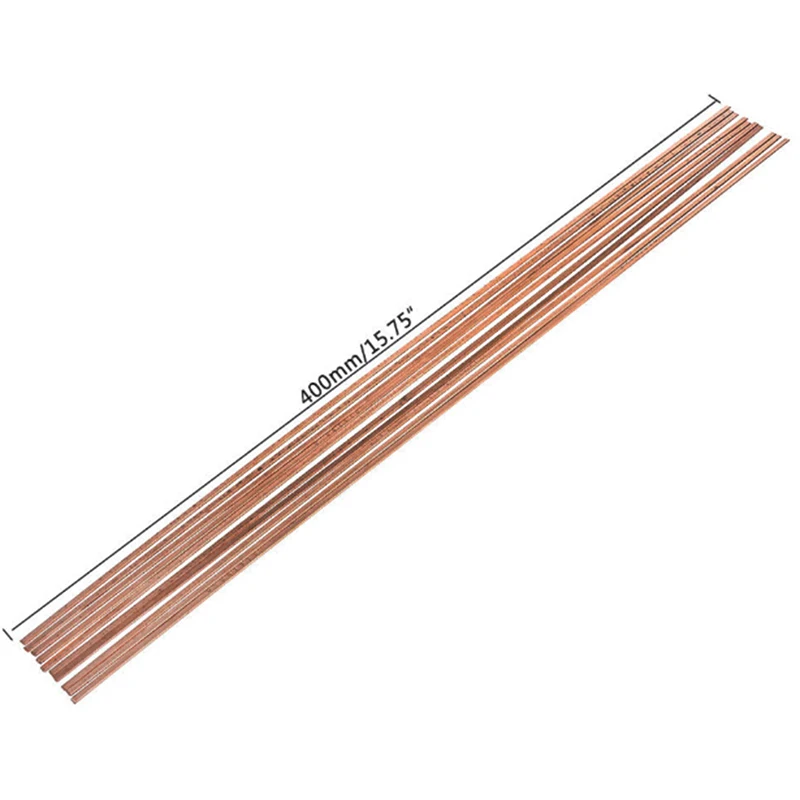 

10pcs Low Temperature Flat Soldering Rods For Welding Brazing Repair Copper Electrode 3x1.3x400mm