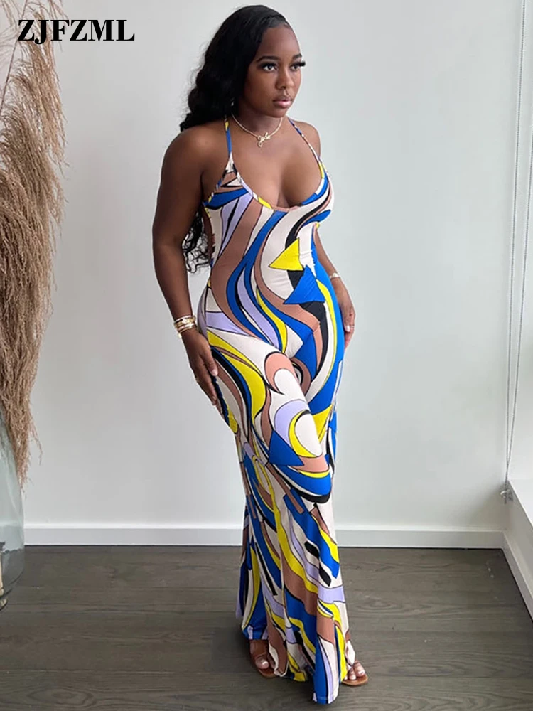 Женский комбинезон с широкими штанинами праздничный на бретелях-спагетти