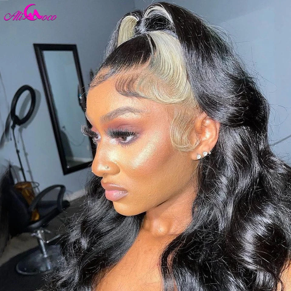 

Highlight Blonde Body Wave Wig 30 Inch Blonde Body Wave Human Hair Lace Front Wig For Women Pre Plucked Brazilian Remy Wig