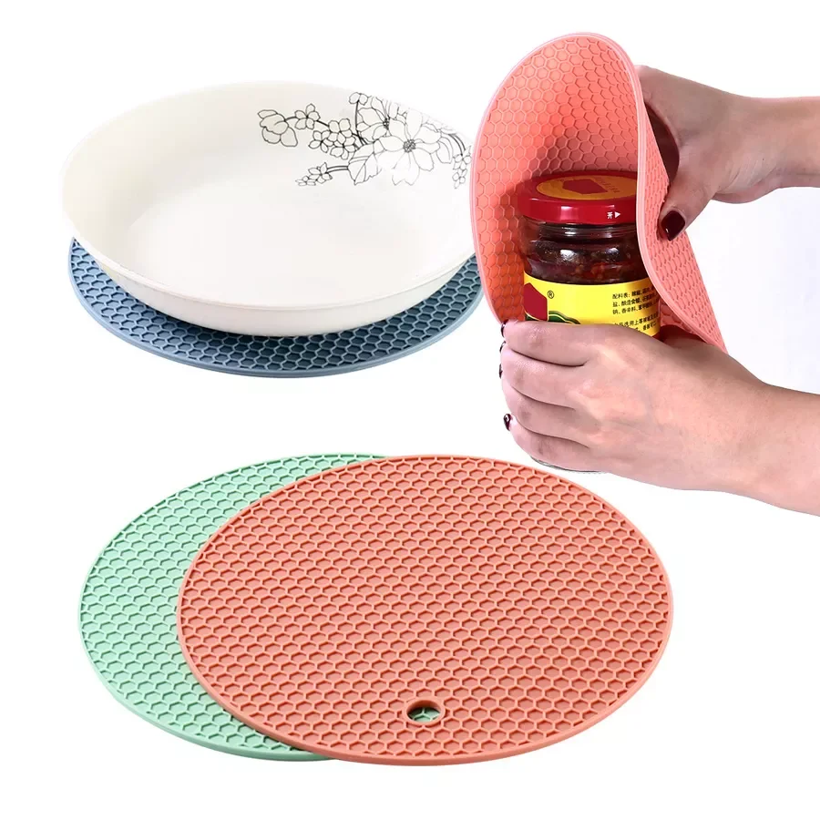 

2023NEW Heat Resistant Coasters,Cup Insulation Mat, Tableware Potholders Insulation, Non Slip, Flexible, Durable, Economic