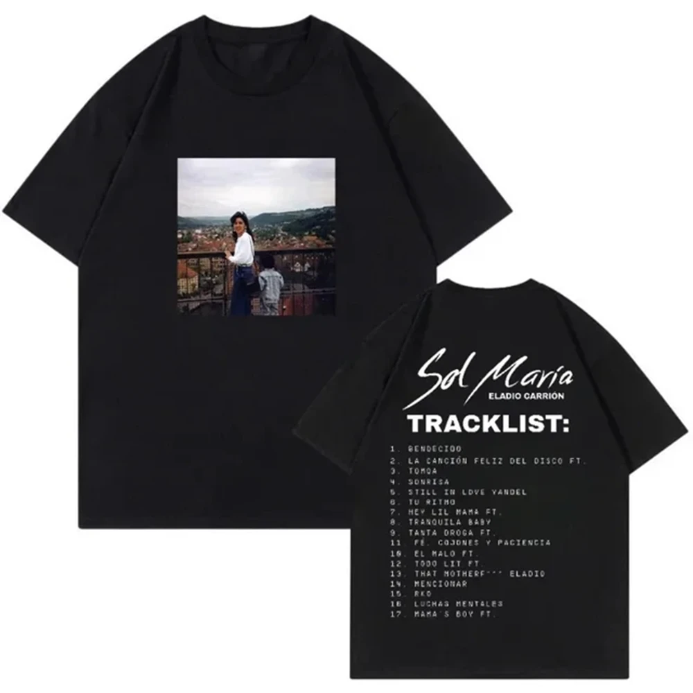 Футболка Мужская Одежда Homme Новая в Верхние Футболки Eladio Carrion Sol Maria Album Tour Merch
