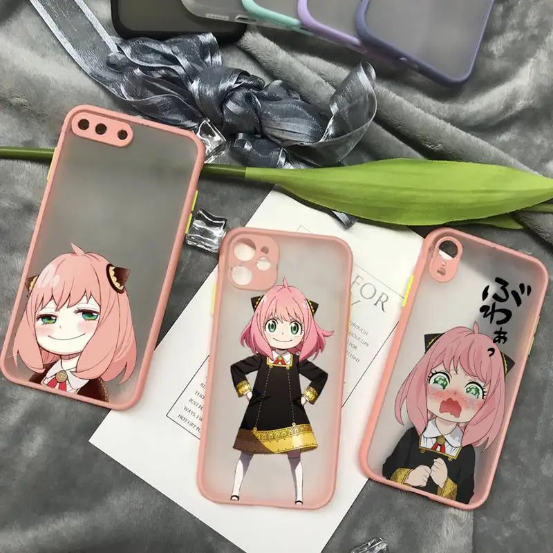 

SPY×FAMILY Anya Baby anime Phone Case matte transparent For iphone 11 12 13 7 8 plus mini x xs xr pro max cover