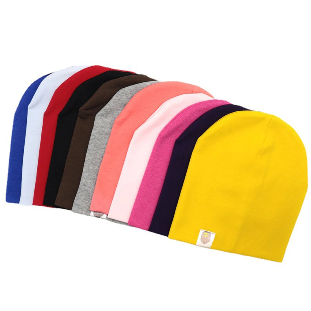 Шапка для малышей в стиле хип-хоп хлопковая теплая однотонная шапка мальчиков и