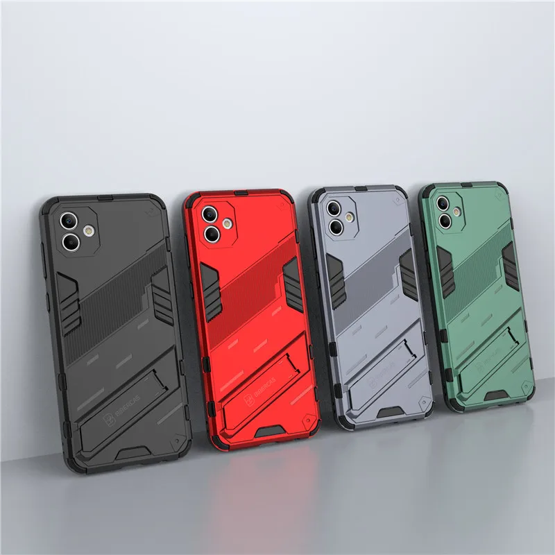 

For Samsung Galaxy A04 4G Case Samsung A04 Cover 6.5 inch Punk Stlye Hard Armor Bracket Bumpur For Samsung Galaxy A04 4G Fundas