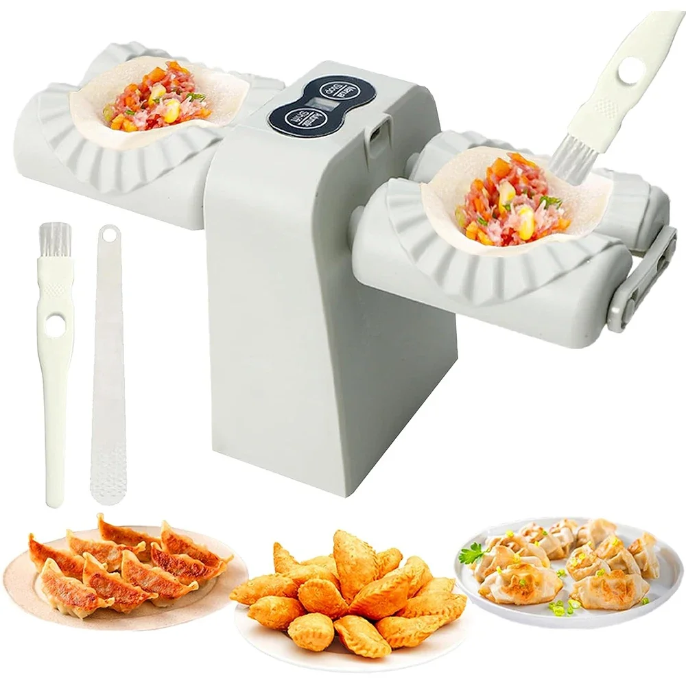 Double Head Automatic Electric Dumpling Maker Machine