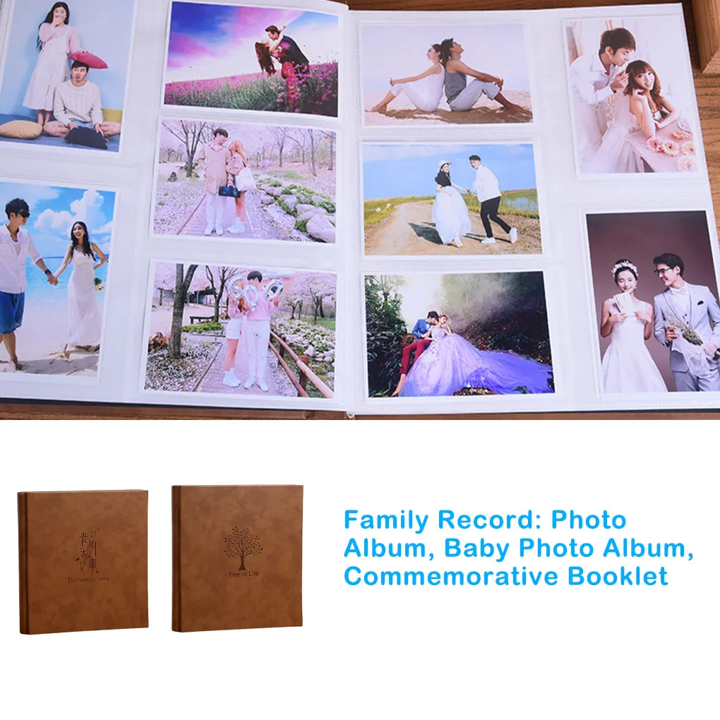 

Photo Album 770 Pockets 5 Inch Picture Holder Waterproof Memorial Book Visible Liner Page Portable Notebook