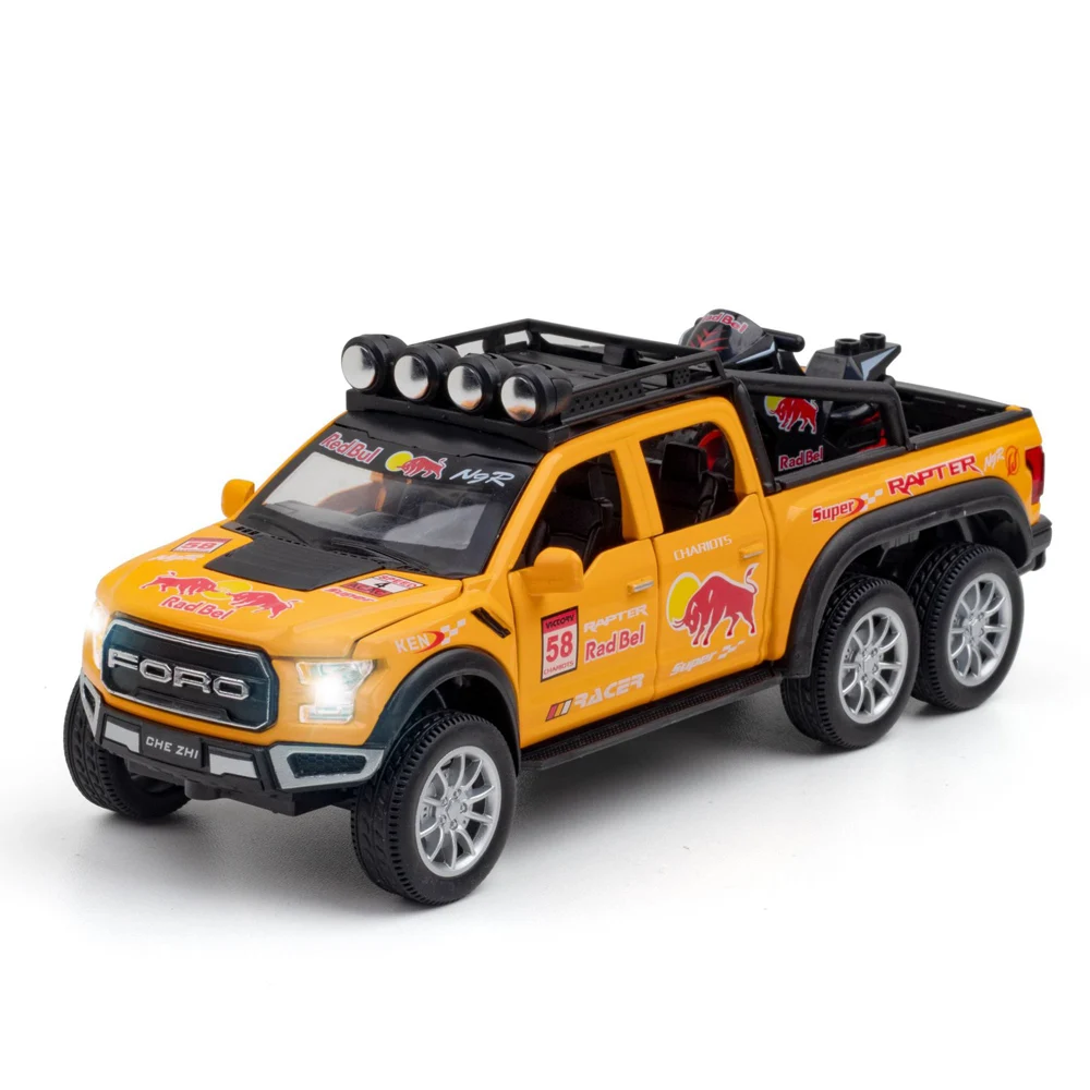 

1:28 Scale Ford Raptor F150 Diecast Alloy Pull Back Car Collectable Toy Gifts / Collection / Children