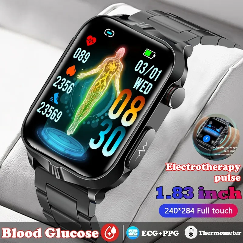 

2023 New Men Smartwatch NFC Sports Waterproof Electric Therapy+ECG Blood Glucose Health Monitoring Smart Watch Women For Xiaomi