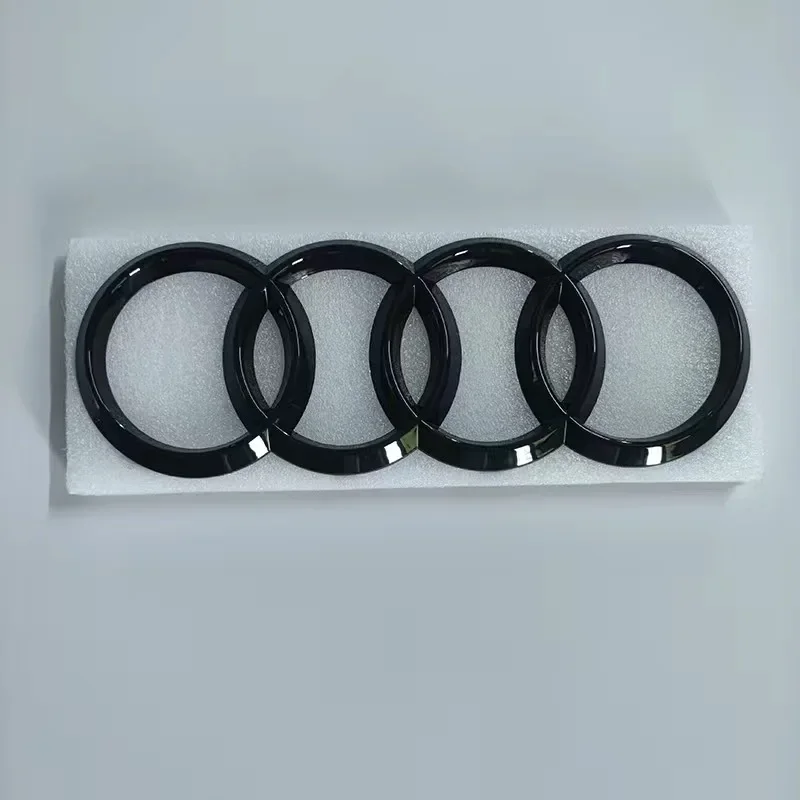AUDI R8 4Ring логотип ABS черный автомобильный капот передняя решетка эмблема задний